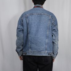 画像3: 90's Levi's 70427 USA製 チェック柄ライナー デニムジャケット (3)