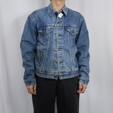 画像2: 80's Levi's 71401 USA製 チェック柄ライナー デニムジャケット SIZE44L (2)