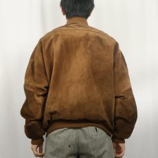 画像3: 80's〜 KUDSAK FRANCE製 チェック柄ライナー スエードレザージャケット L (3)