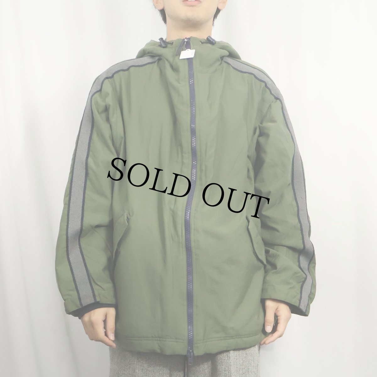 画像2: 90's〜 GAP フリースライナー ナイロンジップパーカー M (2)