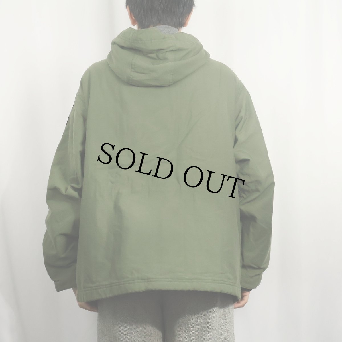 画像3: 90's〜 GAP フリースライナー ナイロンジップパーカー M (3)