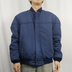 画像2: USA製 キルティングライナー ダービージャケット NAVY XL (2)