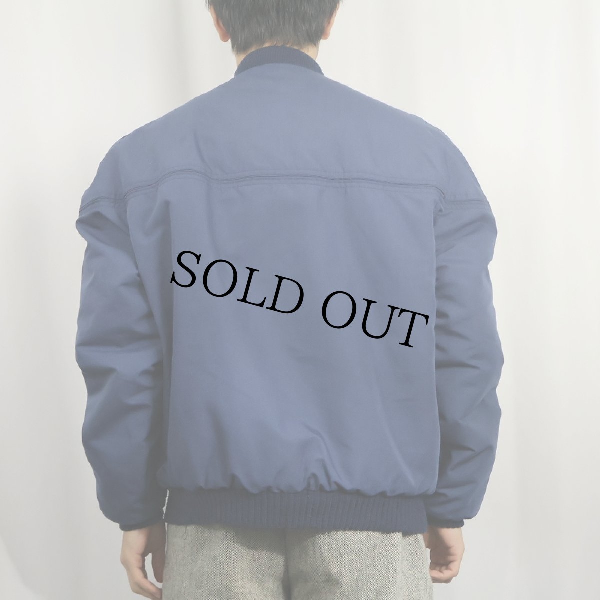 画像3: USA製 キルティングライナー ダービージャケット NAVY XL (3)