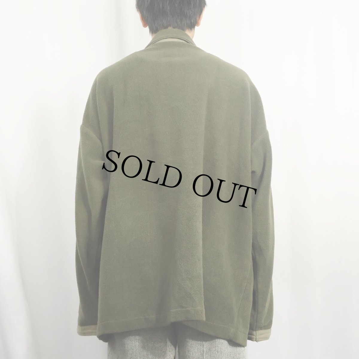 画像3: 切り替えデザイン フリースジャケット XXL (3)