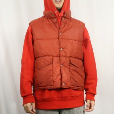 画像2: 80's Woolrich ナイロンダウンベスト L (2)