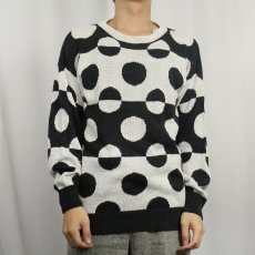 画像2: ドット柄ニットセーター (2)