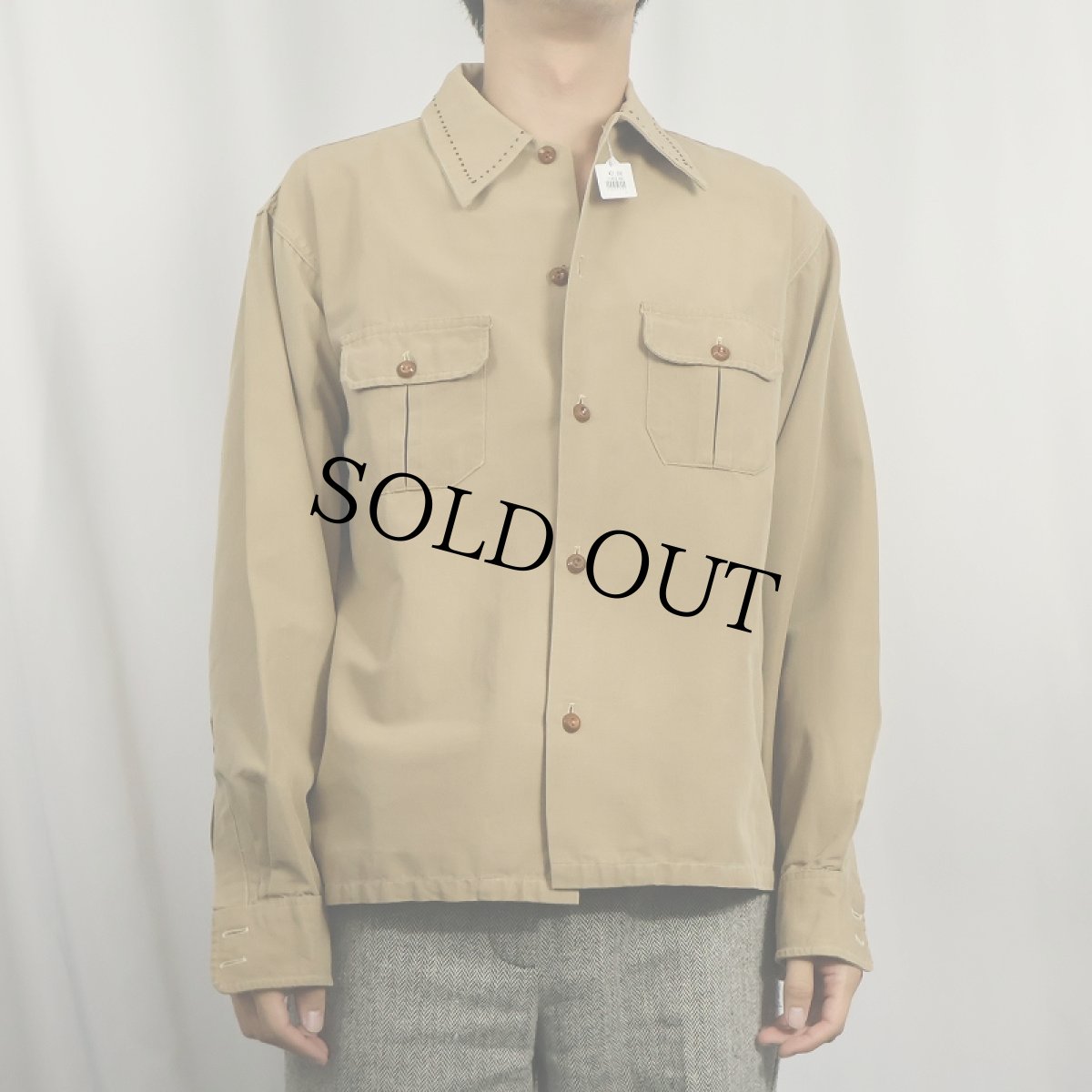 画像2: 〜50's Sportwear for BETTER TRADE コットンシャツ L (2)