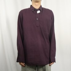 画像2: 50〜60's PILGRIM 3点留め 格子柄 プルオーバーシャツ L-16-16 1/2 (2)