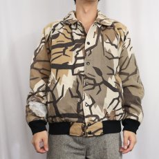 画像2: 90's PREDATOR CAMOUFLAGE USA製 プレデターカモ柄 キルティングライナー コットンジャケット L (2)