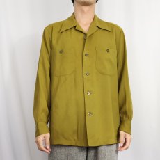 画像2: 60's PENDLETON オープンカラーウールシャツ M (2)