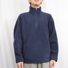 画像2: 90's Patagonia USA製 ハーフジップフリースジャケット NAVY L (2)