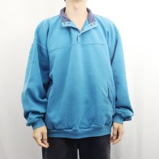 画像2: 80〜90's Eddie Bauer ハーフスナップスウェット L (2)