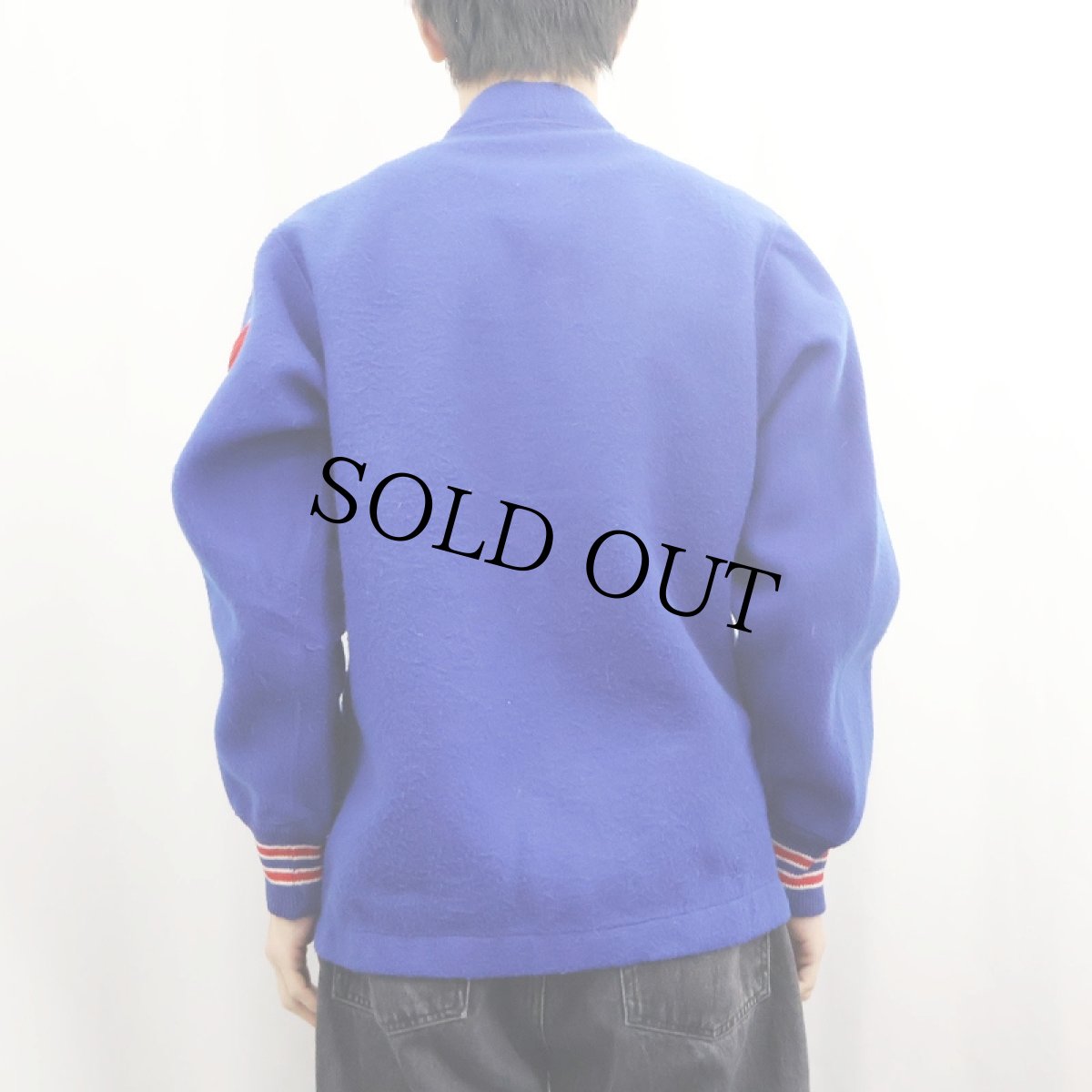 画像3: 〜70's フェルト レタードカーディガン (3)