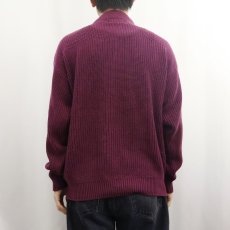 画像3: 80〜90's Eddie Bauer ヘンリーネック コットンニットセーター M (3)