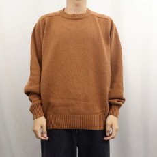 画像2: 90's LANDS' END USA製 コットンニットセーター L (2)