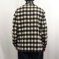 画像3: 80's Woolrich USA製 ブロックチェック柄 ウールシャツ L (3)