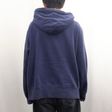 画像3: POLO Ralph Lauren Rウイングパッチ付き ヘンリーネック 後付けスウェットフーディ NAVY XXL (3)