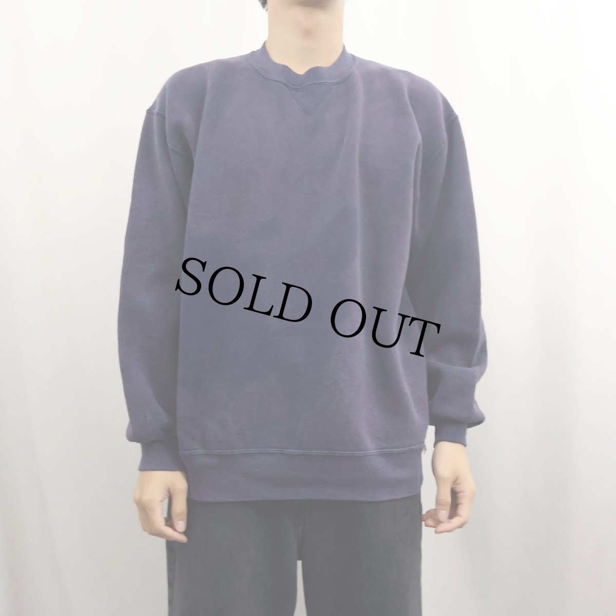 画像3: 90's〜 RUSSELL ATHLETIC USA製 前V ブリーチスウェット NAVY XL (3)