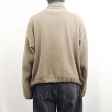 画像3: 90's Eddie Bauer EBTEK USA製 ロゴ刺繍 フリースジップジャケット M (3)