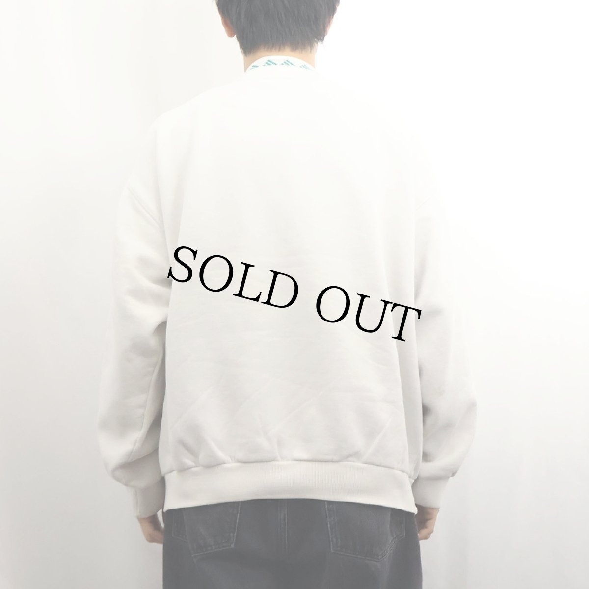 画像3: 90's adidas EQUIPMENT ロゴ刺繍 モックネックスウェット L (3)