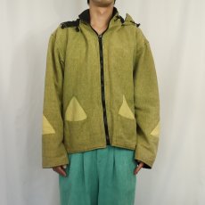 画像3: NATRAJ NEPAL製 デザインコットンジップパーカー (3)