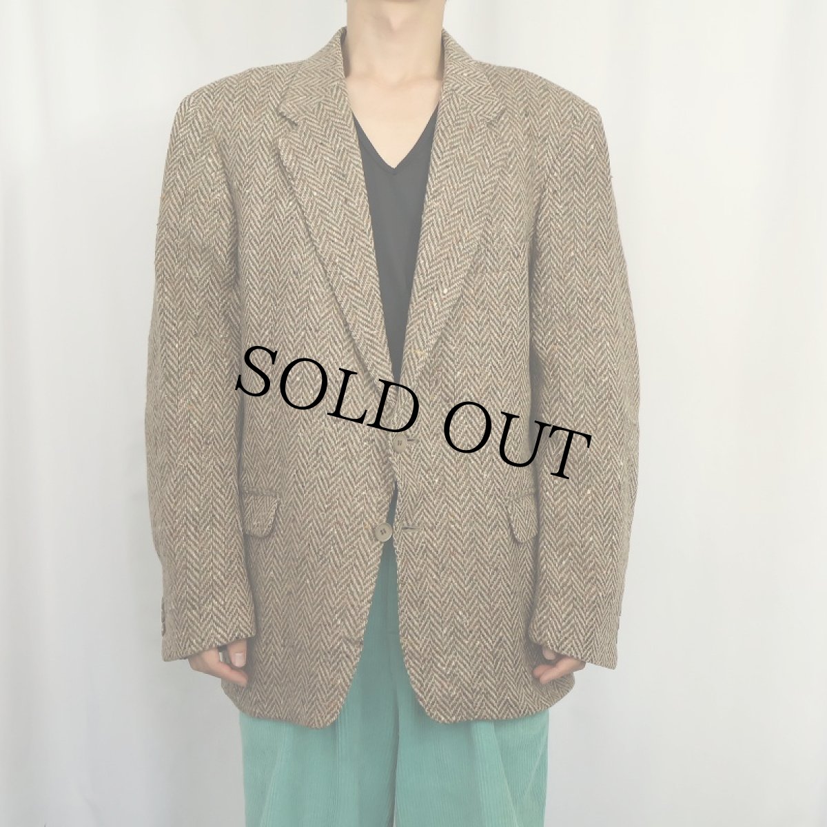 画像2: 80's YVES SAINT LAURENT FRANCE製 カラーネップ混 ウールツイードジャケット (2)