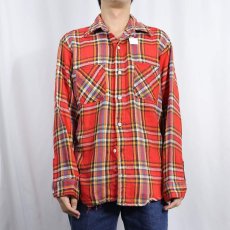画像2: 70's JCPenney BIG MAC チェック柄 ヘビーネルシャツ L (2)