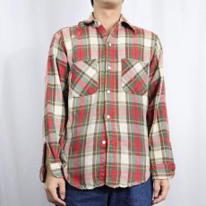 画像2: 70's JCPenney BIG MAC チェック柄 ヘビーネルシャツ M (2)