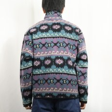 画像3: 90's THE NORTH FACE USA製 ネイティブ柄 ハーフジップフリースプルオーバージャケット M (3)