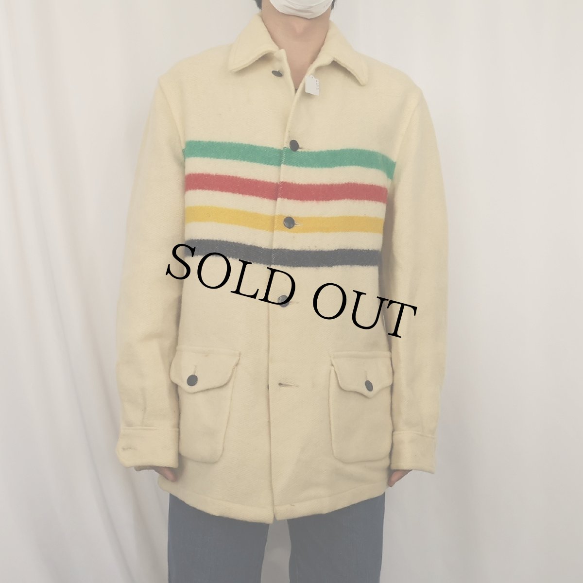 画像3: 60〜70's HUDSON'S BAY CANADA製 ボーダー柄 ウールジャケット (3)