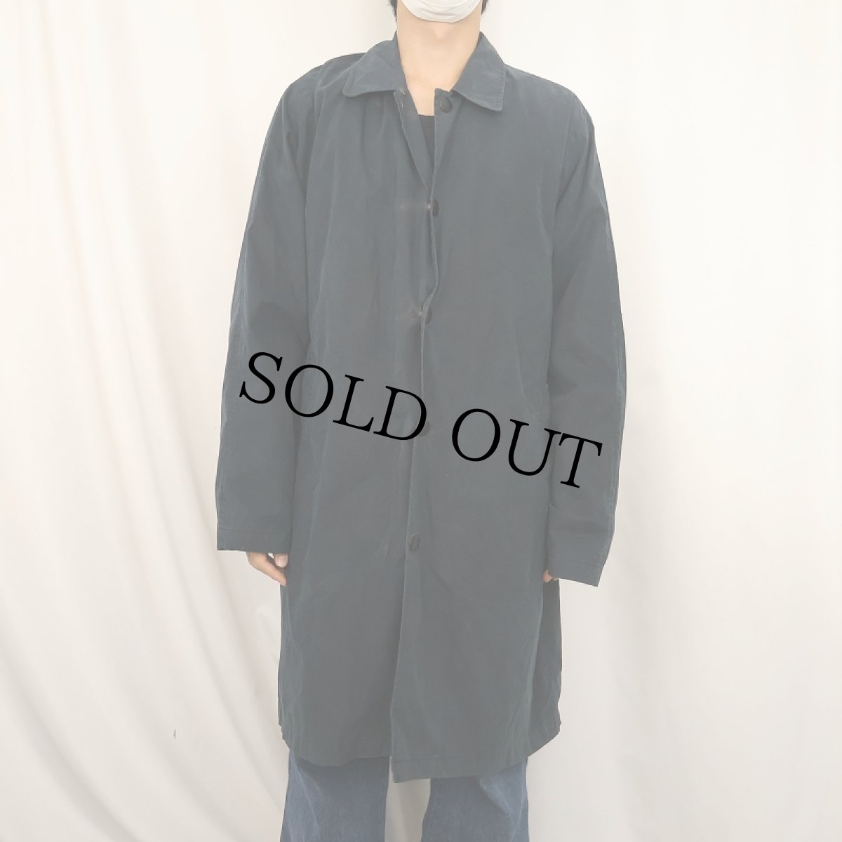 画像3: POLO Ralph Lauren スナップボタン コットンステンカラーコート NAVY L (3)