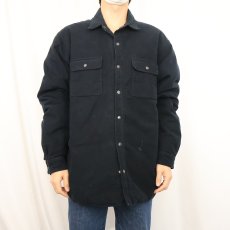 画像2: 90's POLO Ralph Lauren シャモアクロス ダウンシャツジャケット NAVY M (2)