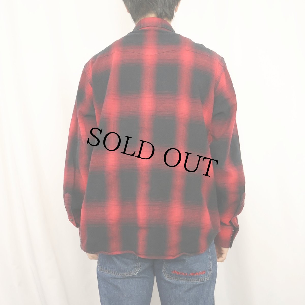 画像3: POLO Ralph Lauren オンブレーチェック柄 コットンウエスタンシャツ XL (3)