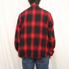 画像3: POLO Ralph Lauren オンブレーチェック柄 コットンウエスタンシャツ XL (3)