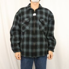 画像2: PENDLETON チェック柄 ウールジャケット XL (2)