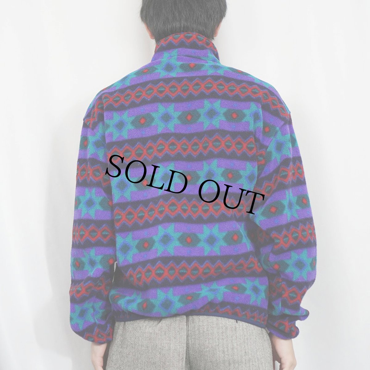 画像3: 90's BLACK DIAMOND USA製 "POLARTEC" ネイティブ柄 フリースジップジャケット M (3)