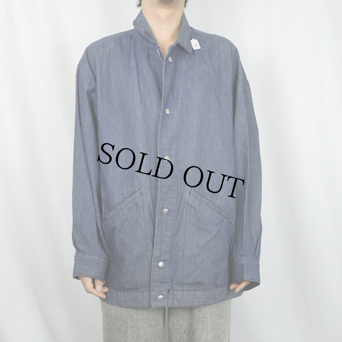 画像2: 70's〜 バッドダイ デニムカバーオール SIZE52 (2)