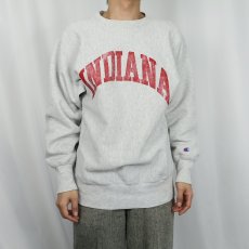 画像2: 90's Champion REVERSE WEAVE USA製 "INDIANA" プリントスウェット XL (2)