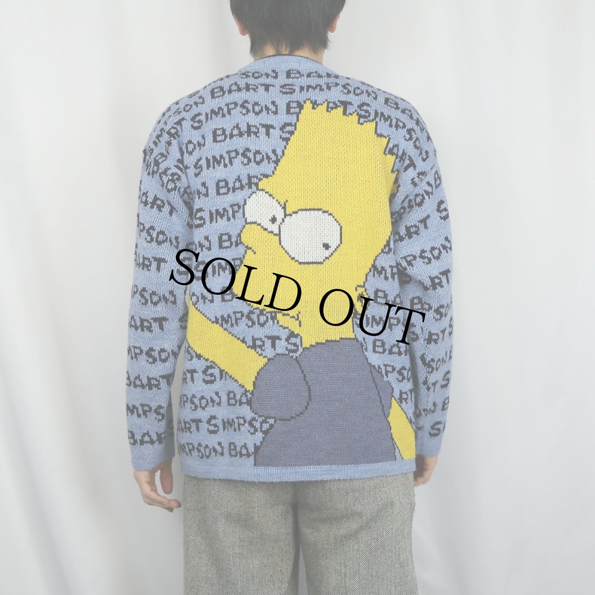 画像3: 【SALE】 2000's the SIMPSONS キャラクター ジャガード ユーロスキーニットセーター M (3)