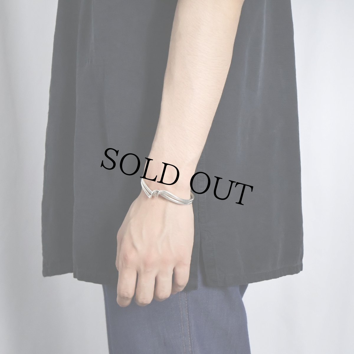 画像2: MEXICAN SILVER925 ツイストバングル (2)