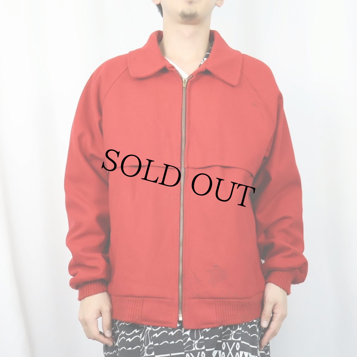 画像2: 70's Pendleton USA製 メルトンウールジップジャケット L (2)