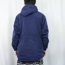 画像3: L.L.Bean 中綿入り ナイロンアノラックパーカー NAVY L (3)