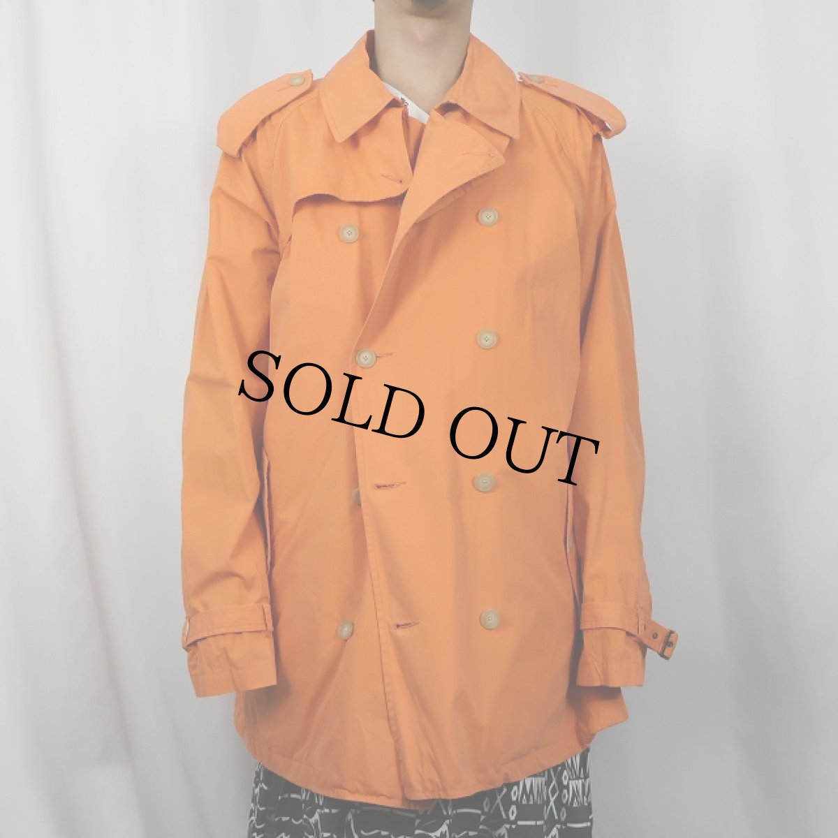 画像2: POLO Ralph Lauren ショートトレンチコート XL (2)