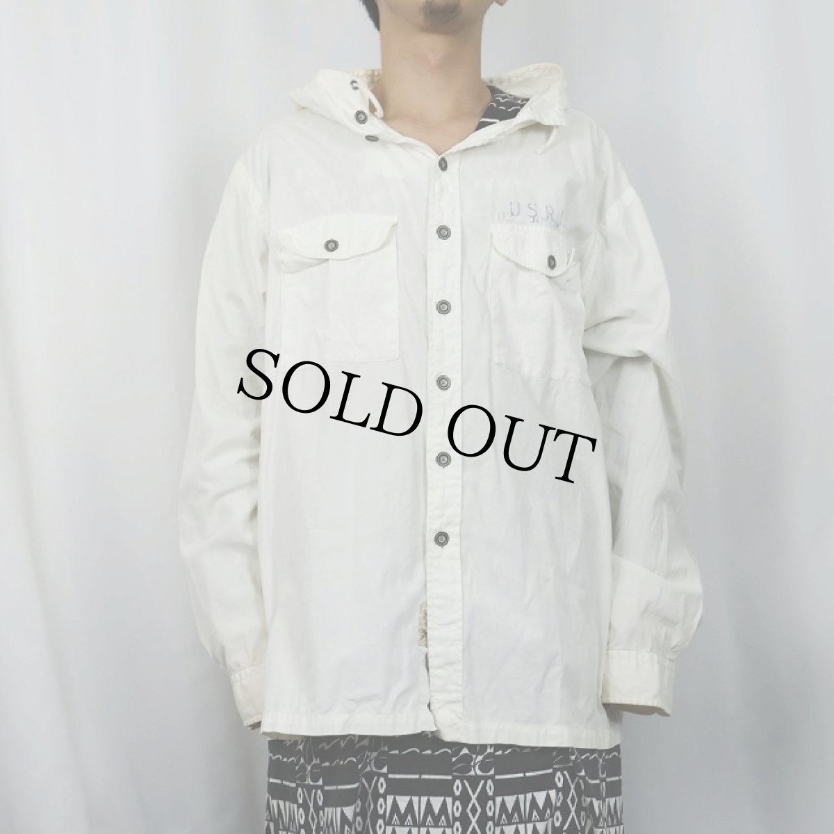 画像4: POLO Ralph Lauren ステンシルデザイン コットンパーカー XXL (4)