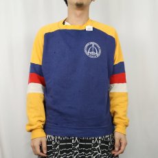 画像2: 70〜80's "SAINT LOUIS CHEISTIAN COLLEGE" 切り替えデザイン プリントラグランスウェット XL (2)