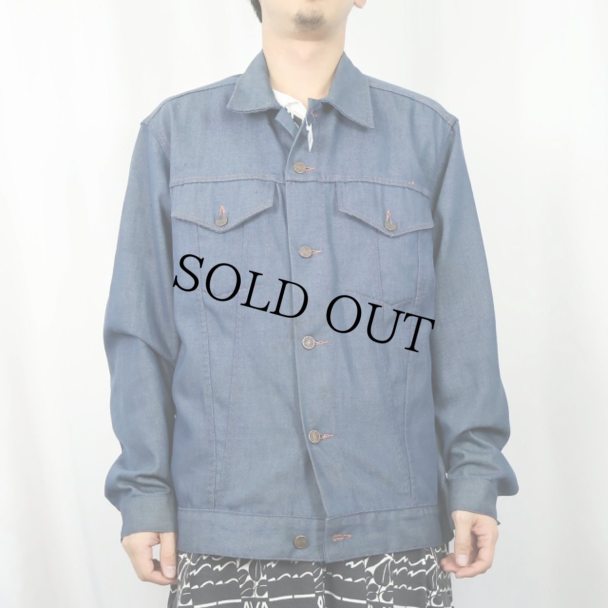 画像2: 70〜80's バットダイ デニムジャケット (2)