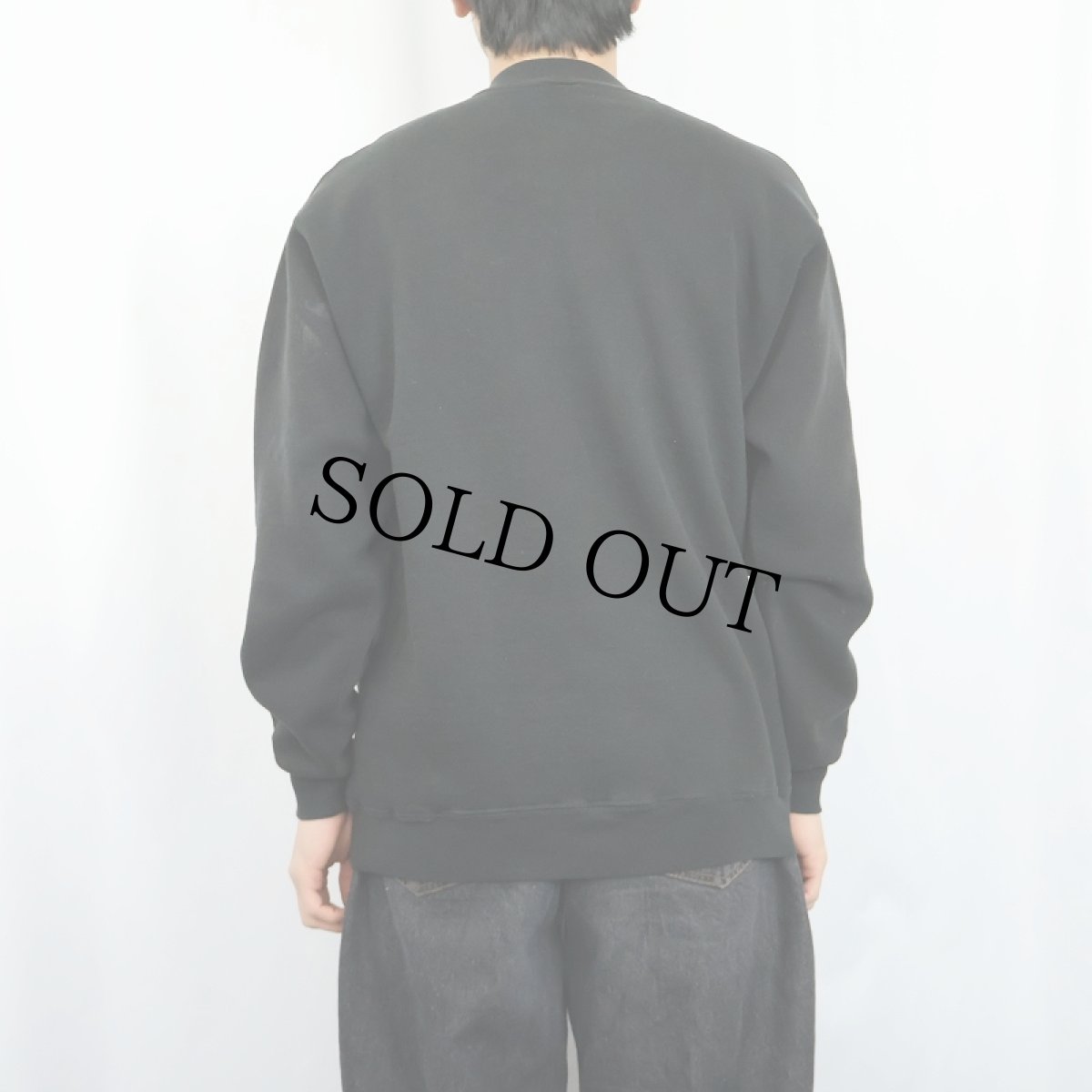 画像3: 80's RUSSELL ATHLETIC USA製 前V 無地スウェット BLACK XL (3)