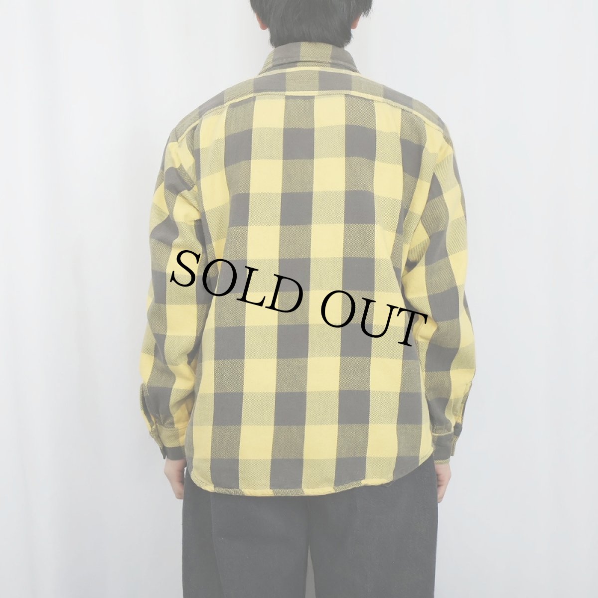 画像3: 70〜80's Trails End ブロックチェック柄 ヘビーネルシャツ L (3)