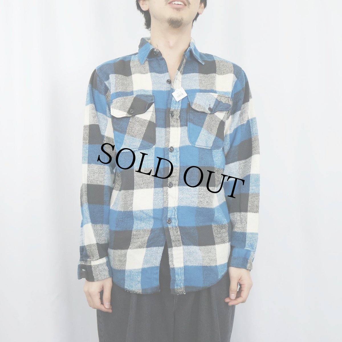 画像2: 60's〜 Yorke チェック柄 ヘビーネルシャツ (2)