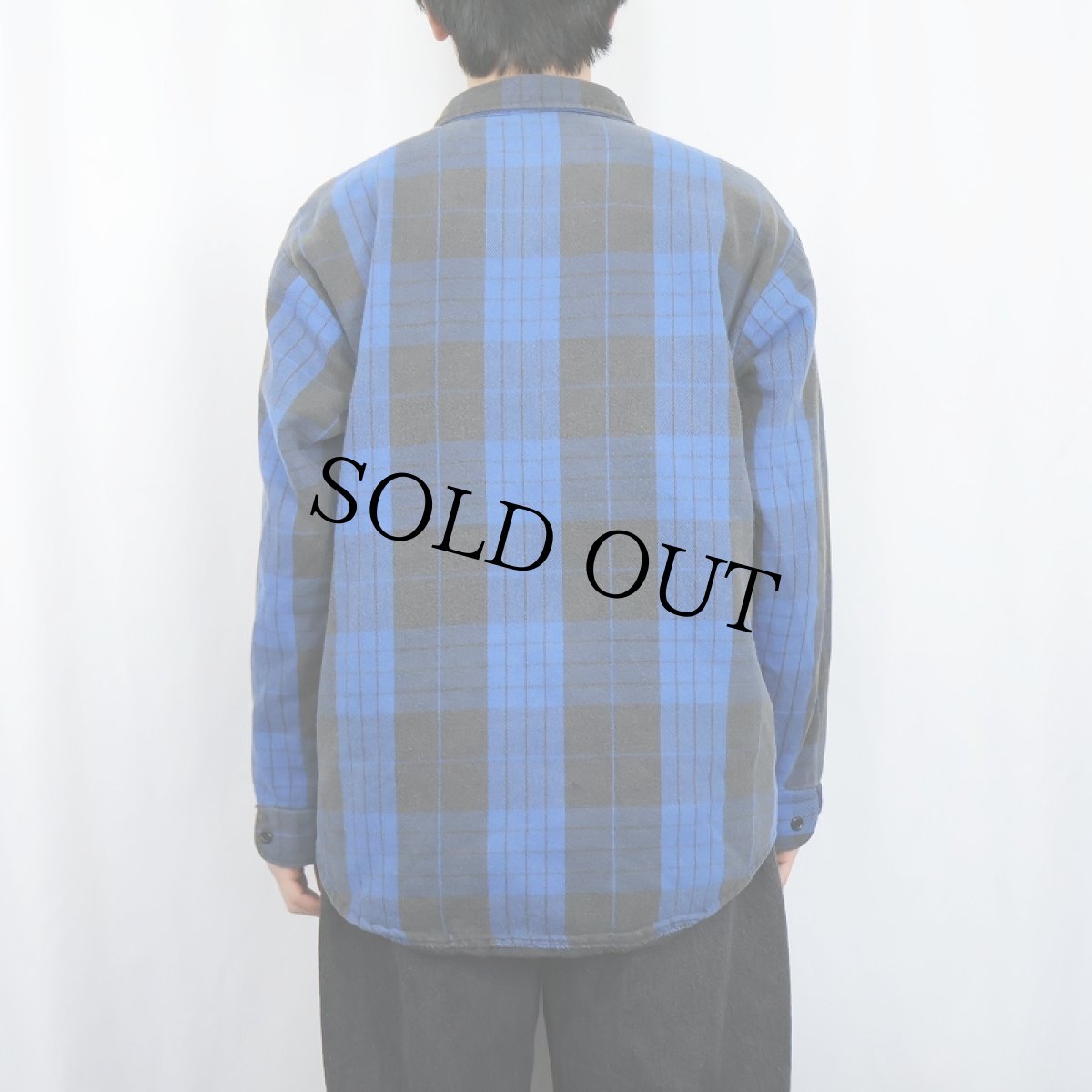 画像3: 80's〜 チェック柄 キルティングライナー ヘビーネルシャツ (3)